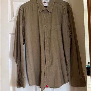 UNTUCKit Beige Corduroy Shirt. Like new